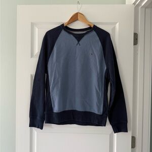 Tommy Hilfiger Blue and Navy Crew Neck Sweater